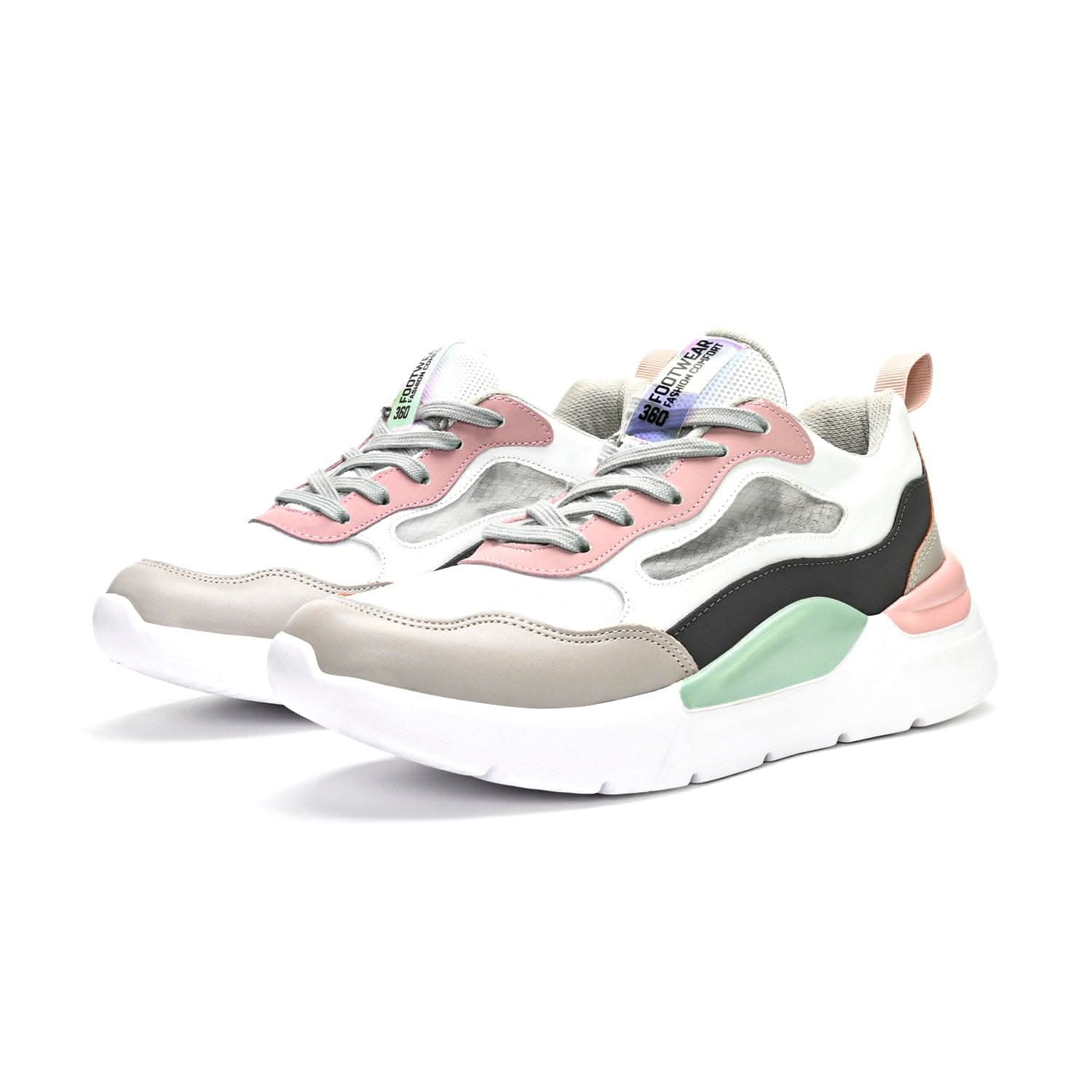 tenis360 Brussels Blanco Gris Rosa